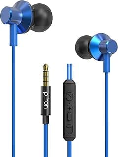 (Renewed) pTron Pride Lite HBE (High Bass Earphones) in-Ear Wired Headphones with in-line Mic, 10mm Powerful Driver for Stereo Audio, Noise Cancelling
