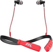 AXL ABN07 Bluetooth Wireless In ear Earphone with Upto 22 Hour Playtime, Adjustable Clip, Passive Noise Cancellation, Magnetic Earbuds, Bluetooth V5.0