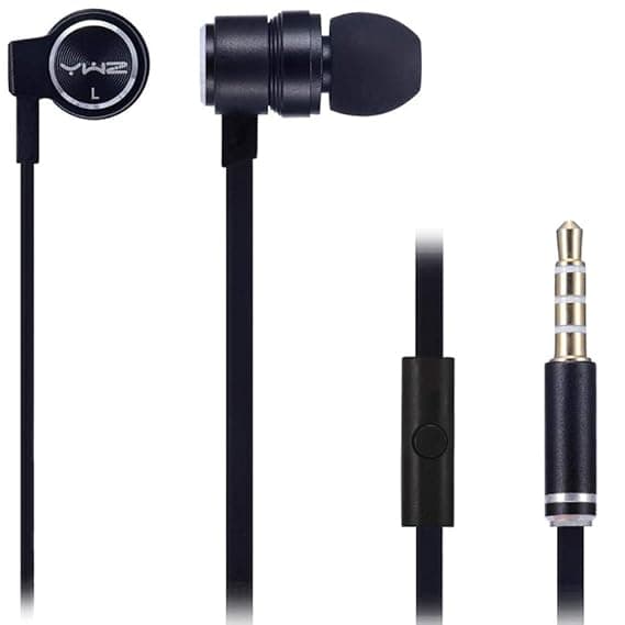 YWZ S600 Metal in Ear Wired Earphones with Mic (Black) In-Ear