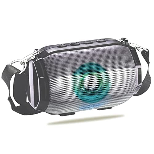 eliide 10W Rockon (Newly Launched) Bluetooth Speaker - 6Hrs Playback, BT V5.0, USB & TF Card Support, Small Portable Speaker with Immersive Sound & TWS Technology (Silver)