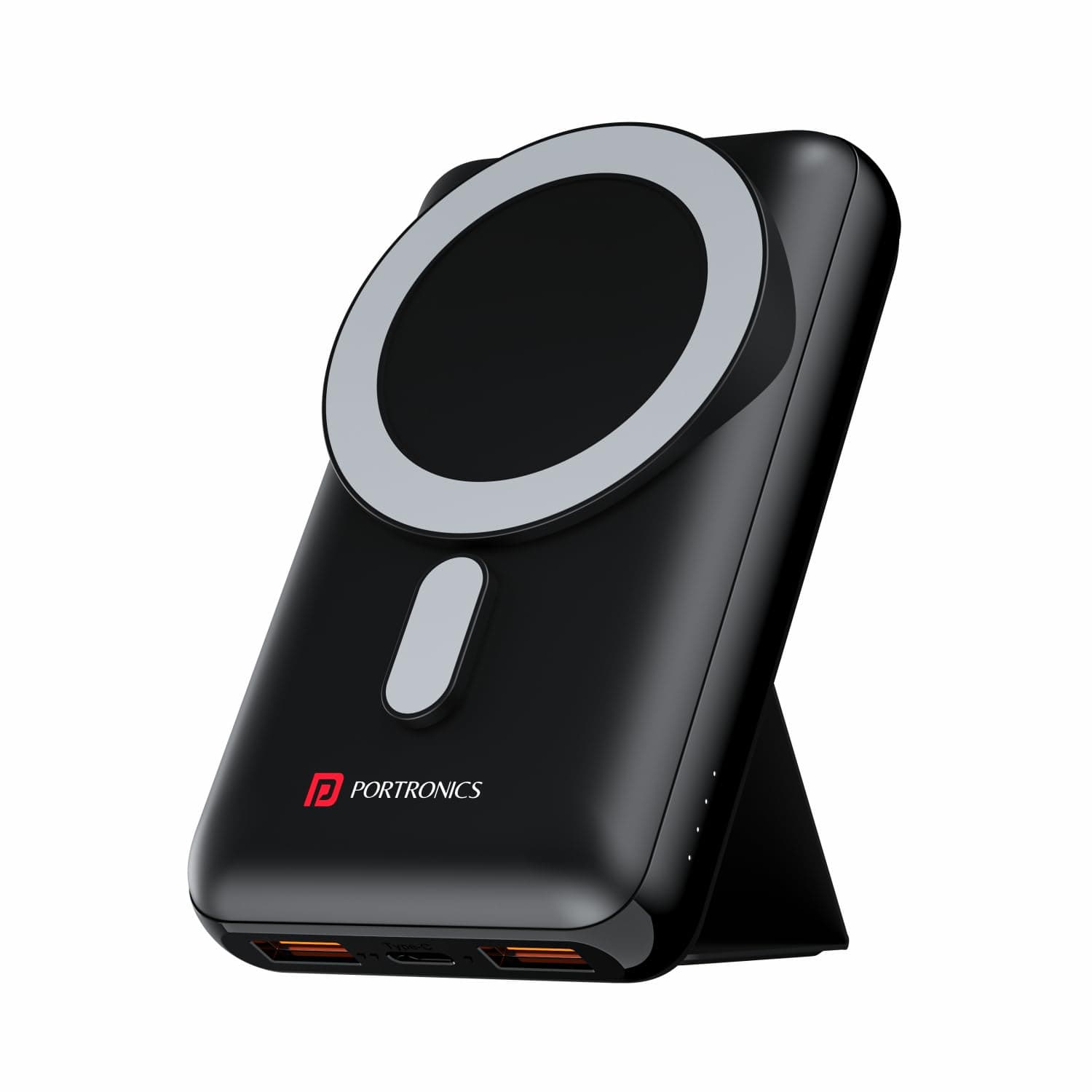 Portronics Wirecell 10 10000mAh 15W Magnetic Wireless Power Bank with 22.5 Wired Output Compatible with iPhone 12 & Above, Samsung Galaxy Z Fold 2, S2...