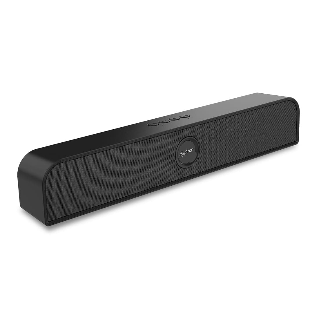 pTron Musicbot Evo 12W Bluetooth Speaker 5.0 Mini Soundbar, 10Hrs Playback Time, Stereo Soundbar for Phone/TV/Laptop/Tablets/Projectors, Multi Modes A...