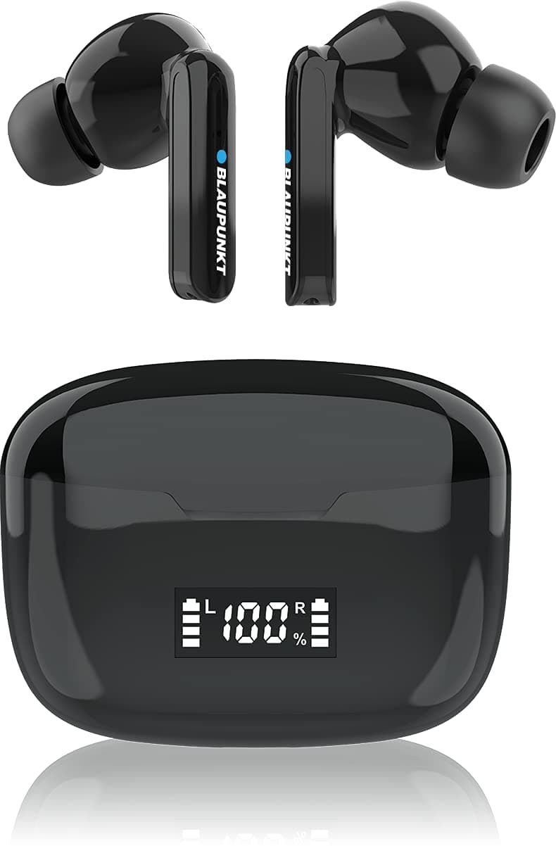 Blaupunkt BTW10S Truly Wireless Bluetooth in Ear Earphone with Mic (Black) In-Ear