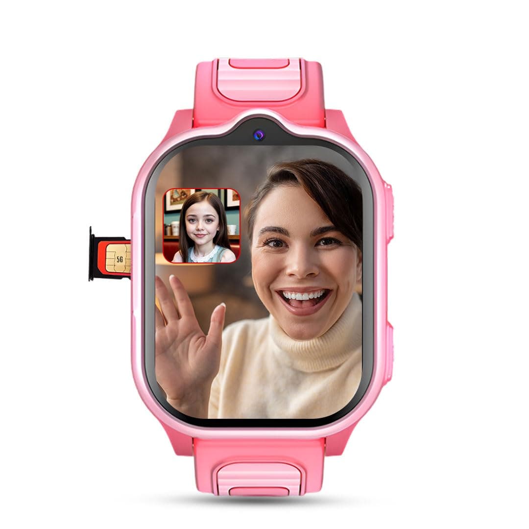 PunnkFunnk TrackNova 4G/5G Kids Smart Watch | HD Video Call | Live GPS Tracking | App Control | Safe Zone & SOS | Games | Family Chat | 800mAh Long Ba...
