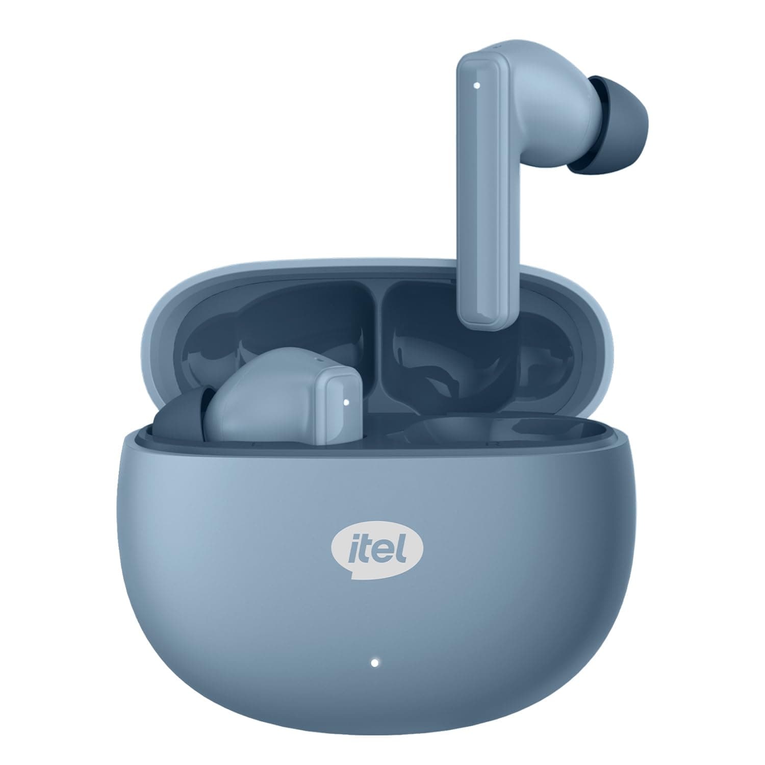 Itel Rhythm with 360 Deep Bass, 10mm Dynamic Driver, AI ENC for Clear Calls, 30H Playtime, Fast Charging, BT V5.3, IPX5 Water Resistance (Blue)