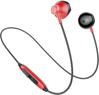 (Renewed) PTron Intunes Pro Headphone Magnetic Earphone Wireless Bluetooth Headset with Mic (Red)