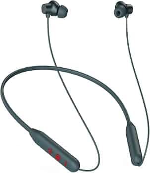 (Refurbished) pTron Newly Launched Tangent Eon BT v5.3 Wireless In-Ear Neckband, 45H Playtime, TruTalk AI-ENC Clear Calls, 13mm Dynamic Driver, Deep B...