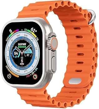 Digil T800 Ultra Smart Watch for Men & Women Large Display | Bluetooth Calling | Heart Rate | Tracking | Andriod & iOS (Orange Colour) (Orange)