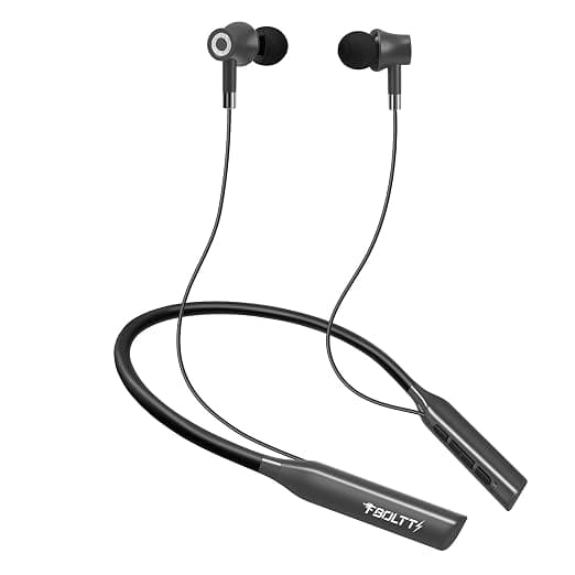 Fire-Boltt Echo 1400 Neckband 40 Hour Playtime in Ear Bluetooth Earphones with Explosive Sound, Google and Siri Assistance, IPX5 Waterproof and Noise