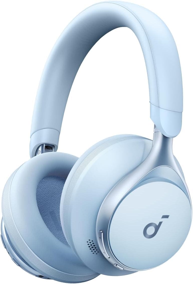 Soundcore by Anker, Space One, Active Noise Cancelling Headphones, 2X Stronger Voice Reduction, 40H ANC Playtime, App Control, LDAC Hi-Res Wireless Au...