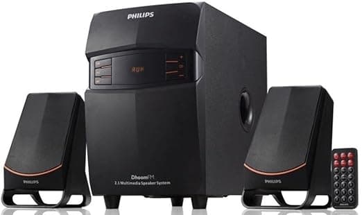 PHILIPS MMS-2550F/94 20 Watt 2.1 Channel USB Multimedia Speaker (Black) Multimedia Speaker Systems