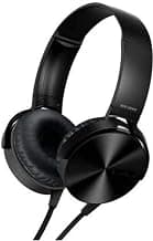 Royal Range MDR-XB450 Wired Extra Bass On-Ear Headphones with Tangle Free Cable, 3.5mm Jack, Headset with Mic for Phone Calls (Black)