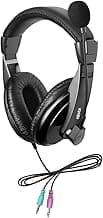 Elista Crown Wired-Dual Pin Over Ear Headphone with Mic (Black)