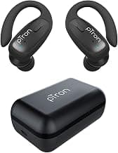 pTron Bassbuds Sports True Wireless Bluetooth 5.1 Headphones with Deep Bass, 32Hrs Total Playtime, Ergonomic Hook Design & IPX4 Water/Sweat Resistant