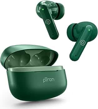 pTron Newly Launched Zenbuds X1 Quad Mic TWS Earbuds, TruTalk ENC Calls, 40H Playtime, In-Ear Sensor, 40ms Movie/Music Modes,Bluetooth 5.3 Headphones,...