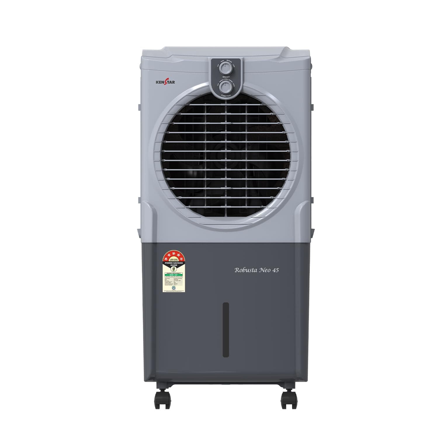 Kenstar Robusta Neo 45 Air Cooler|45L Tank | Honeycomb Cooling Pads|35" Air Throw|100W|3 Speed Control |Water Level Indicator I 5-Star BEE Rating|5-St...