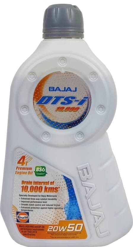 Bajaj DTS-i 20W50 Premium Engine Oil, BS6 Compliant, 1L, 10000 km Drain Interval