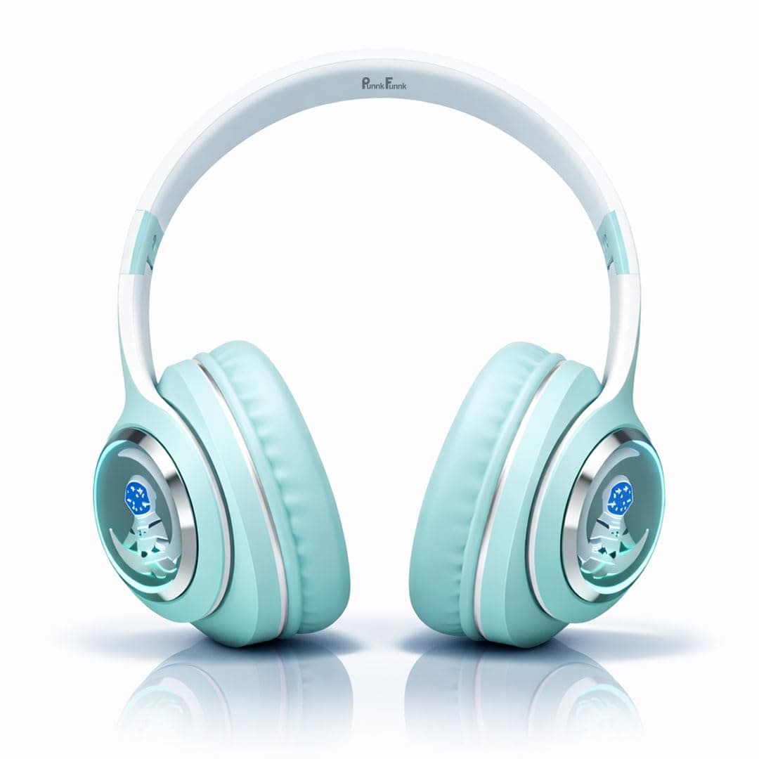 PunnkFunnk Astro Junior Wireless Bluetooth Headphones with BT 5.3, Noise Cancelling, Hi-Res Audio, 40mm Drivers, Deep Bass, Memory Foam Ear Cushions, ...