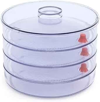 Mclear Plastic Sprout Maker Box Hygienic Sprout Maker With 3 Container Home Making Fresh Sprouts Beans For Living Healthy Life Sprout Maker 3 Bowl Spr...