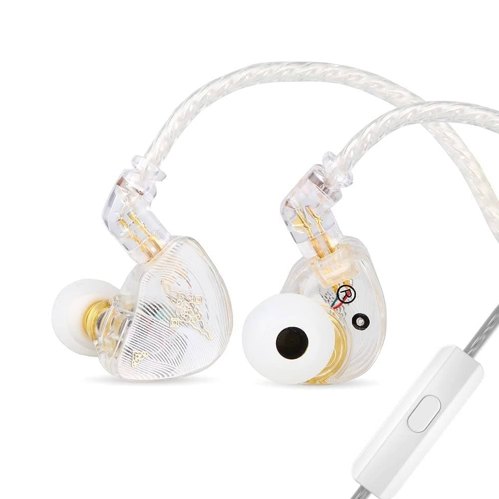 Linsoul TANGZU Waner S.G HiFi 10mm Dynamic Driver PET Diaphragm in-Ear Earphone with Ergonomic Shape, Detachable 2Pin OFC Braided Cable for Audiophile...