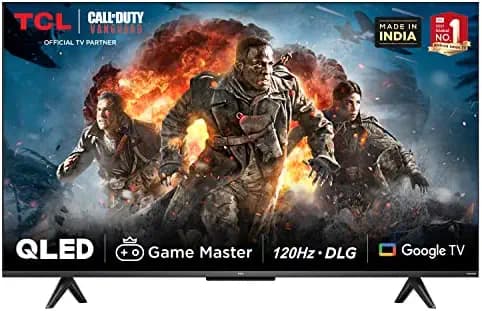 TCL 108 cm (43 inches) 4K Ultra HD Smart QLED Google TV 43C635 (Black)