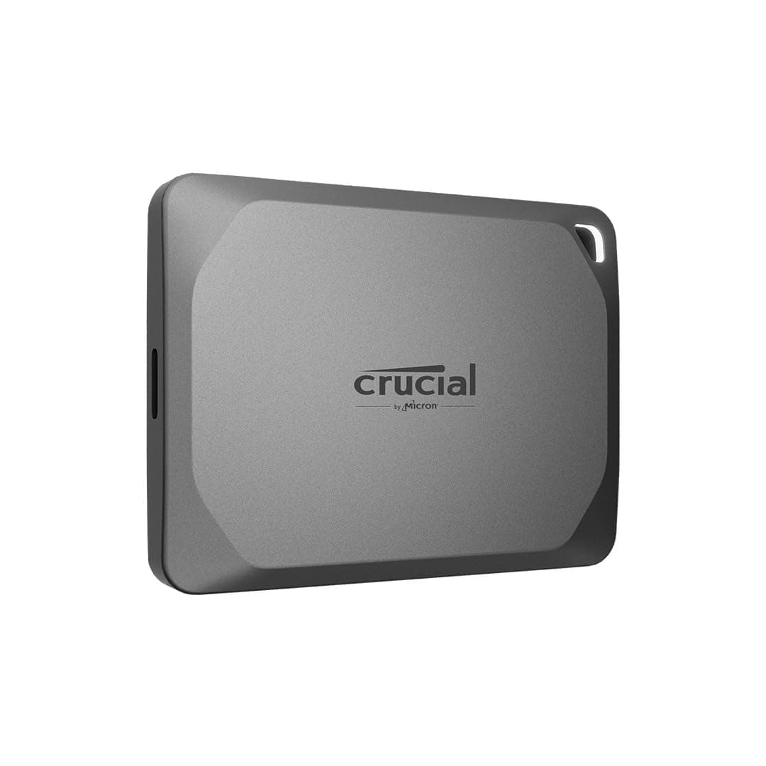 Crucial X9 Pro 1TB Portable SSD - Up to 1050MB/s Read and Write - Water and dust Resistant, PC and Mac, with Mylio Photos+ Offer - USB 3.2 External So...