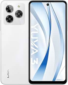Lava Yuva 3 (Galaxy White,4+4*GB RAM,UFS 2.2 128GB Storage)|Premium Glossy Back|Octacore Processor|18W Fast Charging|90Hz Punch Hole Display|13MP AI T...