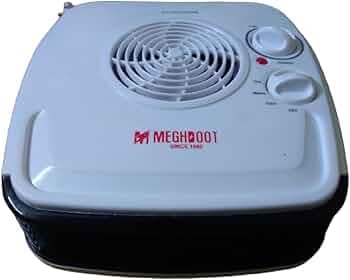 Meghdoot Fan Heater/Blower With 100% Copper Motor And Fire Proof ABS Body, 2 Heat Settings 1000W/2000W