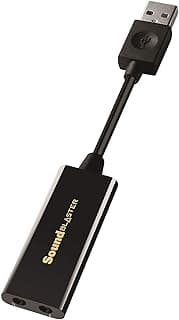 Creative Sound Blaster Play! 3 USB DAC Amp and External Sound Card for Windows and Mac. Plug and Play (No Drivers Require...