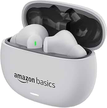 (Refurbished) amazon basics True Wireless in-Ear Earbuds with Mic, Low-Latency Gaming Mode, Touch Control, IPX5 Water-Resistance, Bluetooth 5.3, Up to...