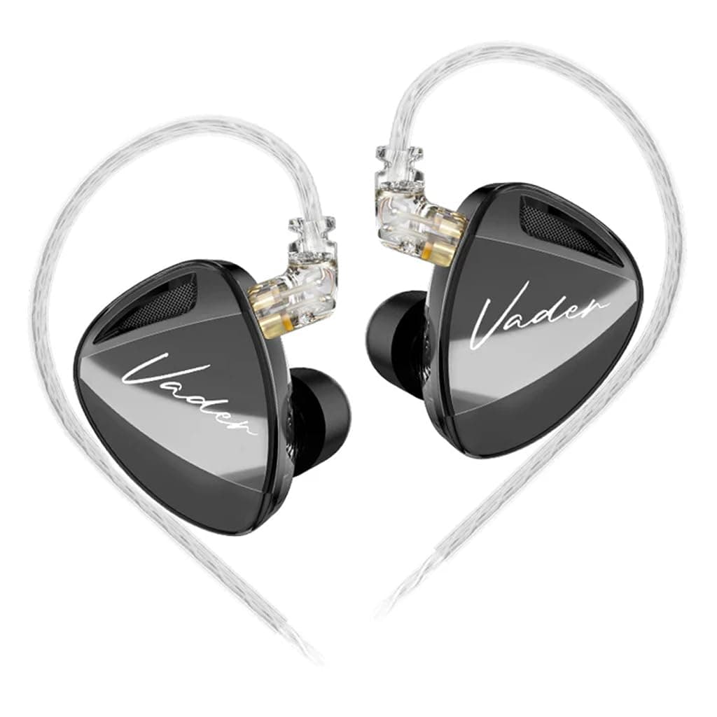 KZ Vader in Ear Monitor Earphone with Super-Linear 8mm Triple Dynamic Drivers & 4 Level Switch Wired IEM, 0.75mm 2Pin Connector Silver-Plated Cable, 3.5mm Jack (Balanced (Without Mic))