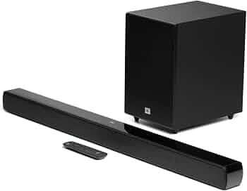 JBL Cinema SB170, Dolby Digital Soundbar with Wireless Subwoofer for Extra Deep Bass, 2.1 Channel Home Theatre with Remote, HDMI ARC, Bluetooth & Opti...