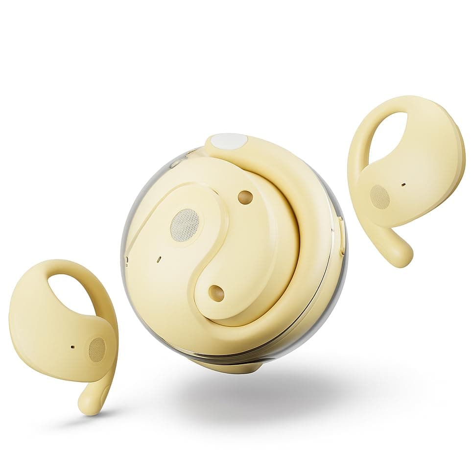 VEHOP OWS Bluetooth Open Ear Wireless Earbuds with Air Conduction, BT5.3 Headphones, Touch Control, Type C Fast Charging, ...