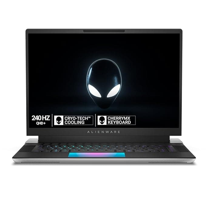 Dell Alienware X16 R1 Gaming Laptop, Intel Core i9-13900HK, 32GB RAM, 1TB SSD, NVIDIA RTX 4080 12GB GDDR6, 16.0" QHD 240Hz, Alienware Cherry MX, Win 11+MSO'21, 15 Month McAfee, Lunar Silver, 2.72Kgs