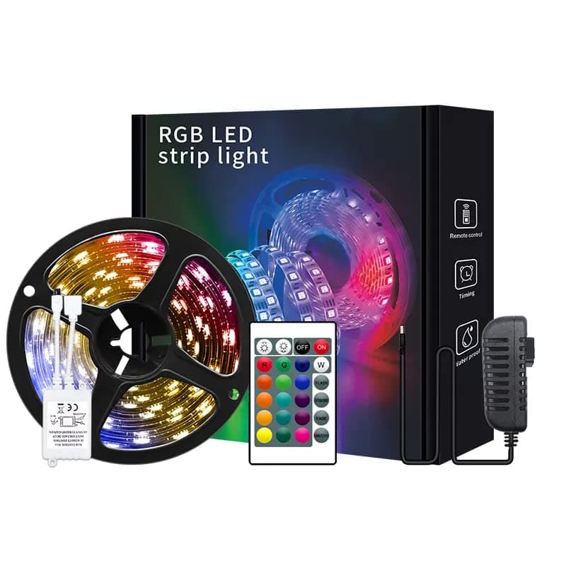 Gesto 5 Meter LED Strip Lights |300 Led RGB Strip Light with Adaptor |Operated with 16 Modes Remote Controller|Multicolor LED Lights for Home Decoration, Bedroom,Living Room,Hotels & False Ceiling
