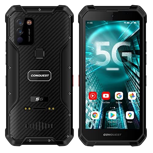 India Gadgets - S21 5G Rugged Android Mobile Phone: 8Gb + 128Gb: 5.7" FHD+ Display: 2W Loudspeaker: 48MP Camera: 4400mAh Battery with 18W Fast Charging: Waterproof Smartphone