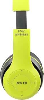 P47 Wireless Portable Gaming Sports Headphones Stereo Memory Card Bluetooth Headset (Green)