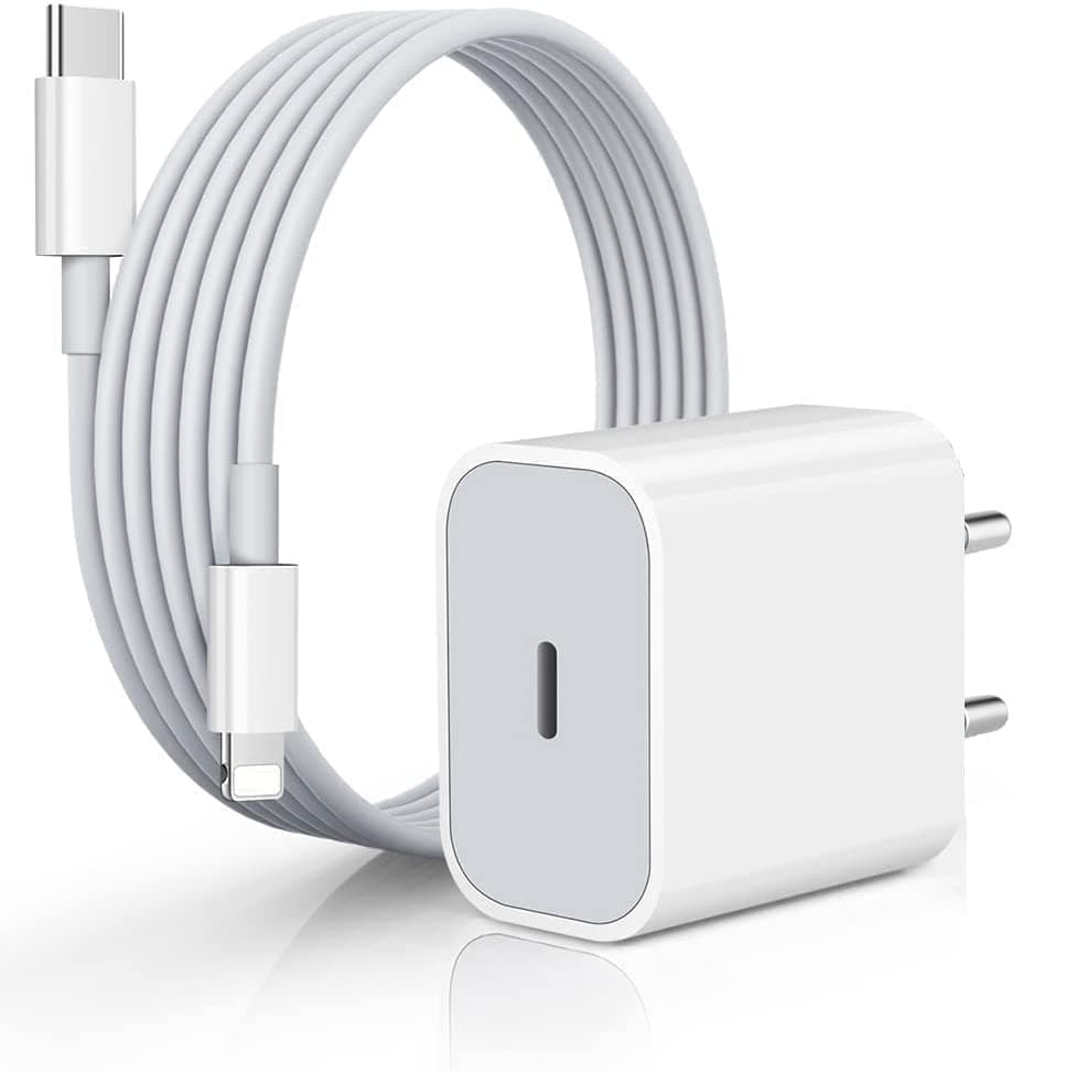 iPhone Original 20W Charger PD 3.0 USB C Fast Charger with USB Type C Cable Compatible for iPhone Charger 13, 12, 11, X Series and Later iPhones(Charger) - White