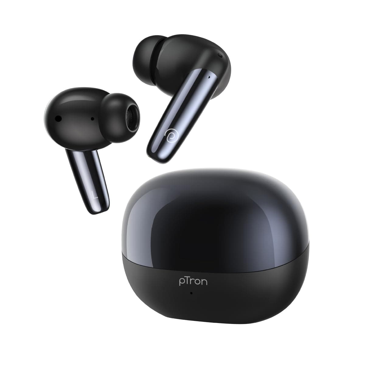pTron Zenbuds Ultima in-Ear ANC Earbuds, 35dB Quietsound ANC, 4 Quadpro Mics w/AI-ENC Calls, 4D Panoramic Audio, Transparency Mode, 50Hrs Playtime, BT...