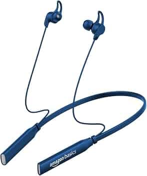 (Refurbished) Amazon Basics in-Ear Bluetooth 5.0 Wireless Neckband with Mic, Up to 13 Hours Playback Time, Magnetic Earbuds, Noise Cancellation, Voice...