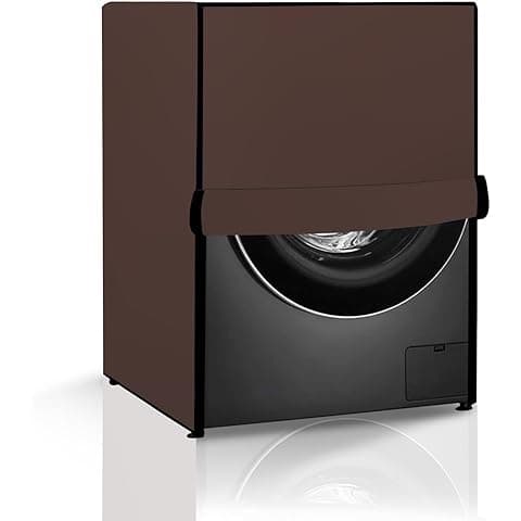 The Furnishing Tree Washing Machine Cover Coffee Compatible for Bosch 6 Kg Fully-Automatic Front Loading WAB16060IN - D × W × H : ( 61x61x86.4 CM )
