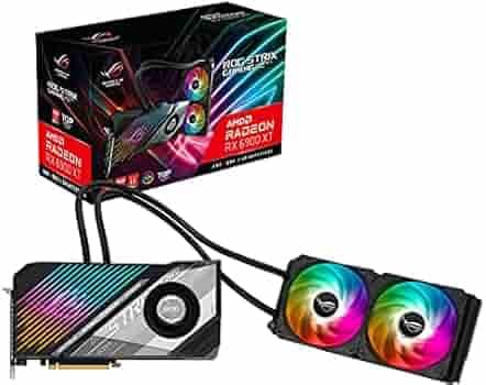 ASUS ROG Strix LC AMD Radeon™ RX 6900 XT TOP Edition Gaming Graphics Card (AMD RDNA™ 2, PCIe 4.0, 16GB GDDR6, HDMI 2.1, DisplayPort 1.4a, Full-coverage cold plate, 240mm radiator, 600mm tubing)