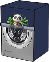 Amodori Front-load washing machine cover Compatible for LG 8 Kg (FHV1408Z2M) Solid Blue cartoon icon print