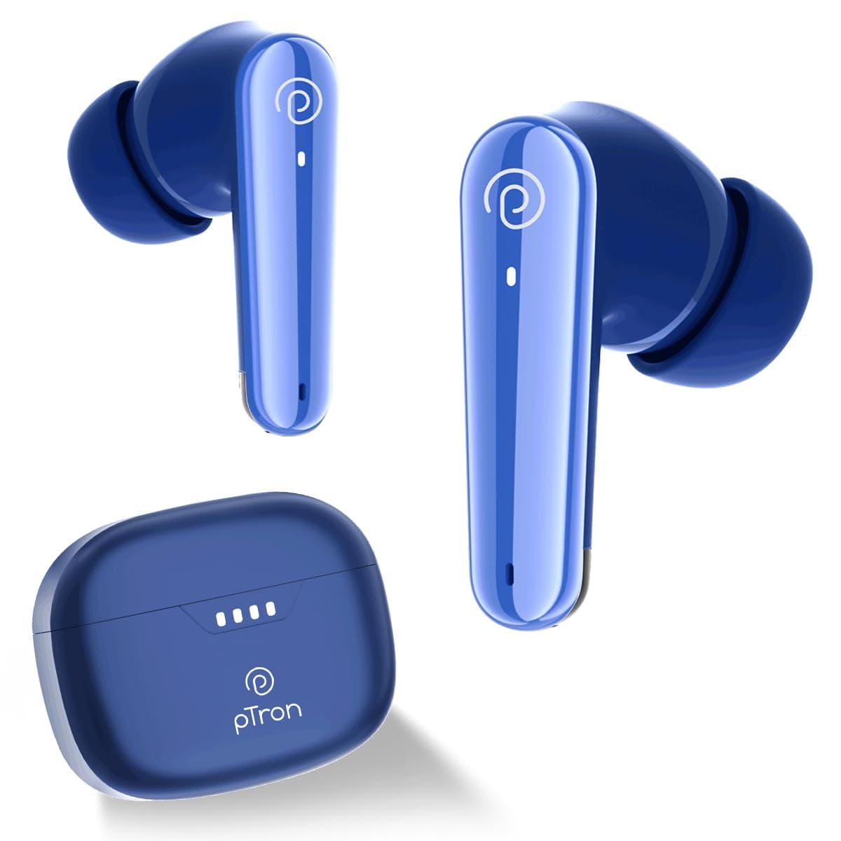 pTron Newly Launched Bassbuds Prism TWS Earbuds with 3D AudioScape, 45Hrs Playtime, TruTalk AI-ENC Calls, 50ms Low Latency Sync, BT5.3, Type-C Fast Ch...