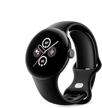 Pixel Watch - Android Smartwatch with Activity Tracking - Heart Rate Tracking Watch - Matte Black Stainless Steel case with Obsidian Active Band- Wi-F...