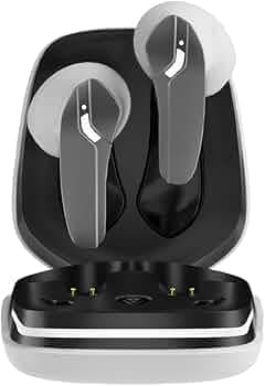 (Refurbished) amazon basics True Wireless in-Ear Earbuds with Mic, Quad Mics ENC, Touch Control, IPX5 Water-Resistance, Bluetooth 5.3, Up to 42 Hours ...
