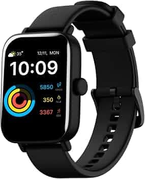 Cultsport Beats 1.85" HD Screen, 320 * 386, 600 nits, BT Calling, Crown Control, TWS Pairing Smartwatch (Black Strap, Free Size)