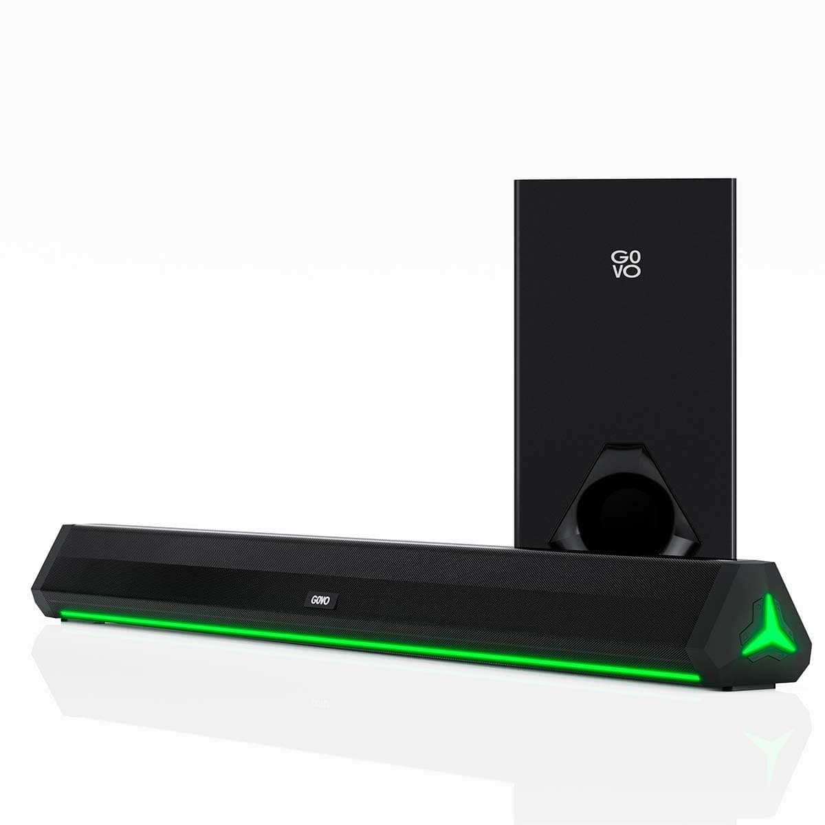 GOVO GOSURROUND 900 2.1 Channel Home Theatre 160W Soundbar, Wired Subwoofer, Multiple Connectivity & Equalizer Modes and Sleek Finish with LED Dispolay, RMS Output 120W (Platinum Black)