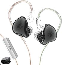 KZ EDC IEM Earphone, 10mm Dynamic Driver Exquisite Craftmanship Stage Monitor Level Noise Isolation Earbuds with Oxygen Free Copper Cable (with Mic, B