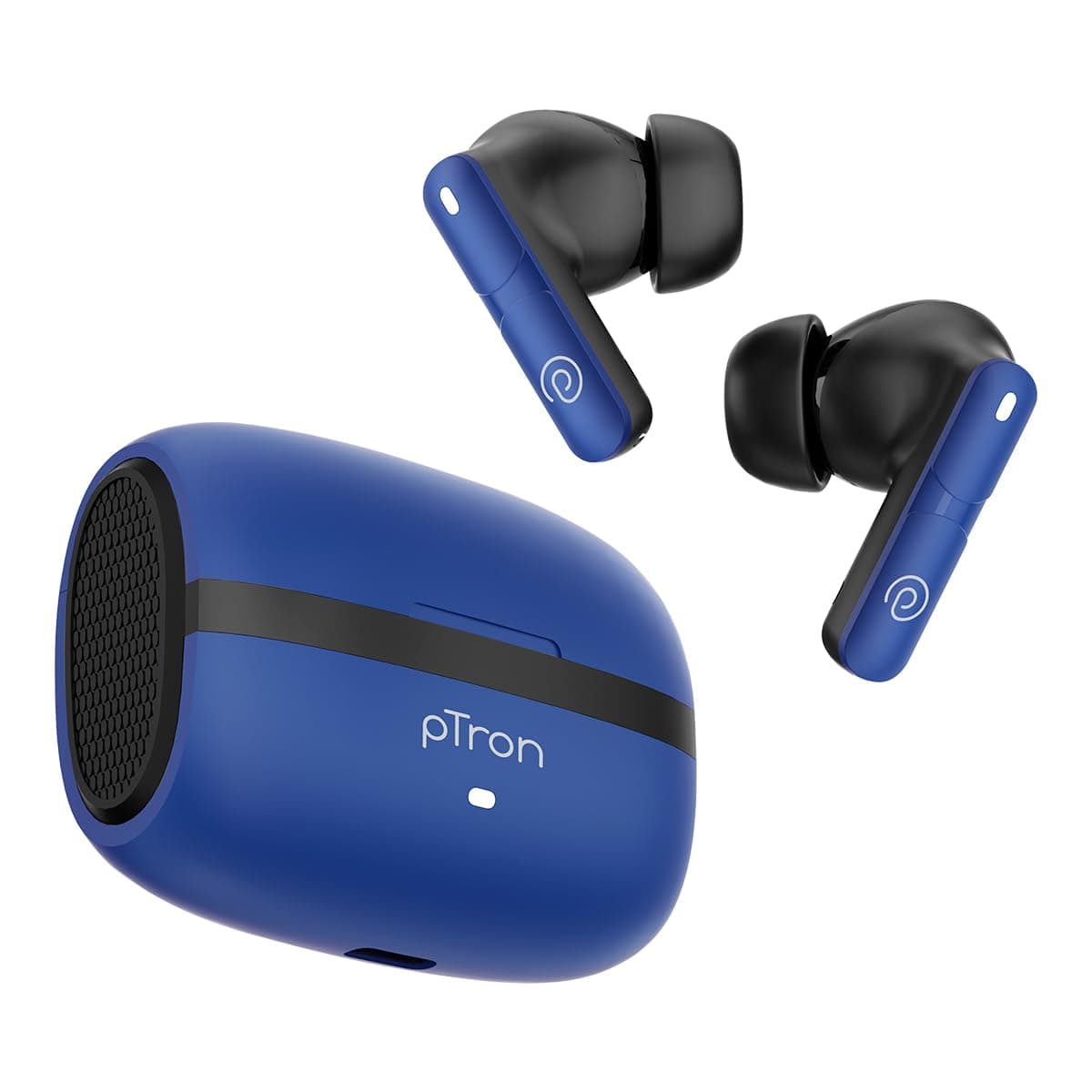 pTron Bassbuds Blaze in-Ear TWS Earbuds w/ 13mm Drivers, 50Hrs Playtime, AI-ENC Clear Calls, Bluetooth V5.4 Wireless Headphones, Touch Control, Voice ...